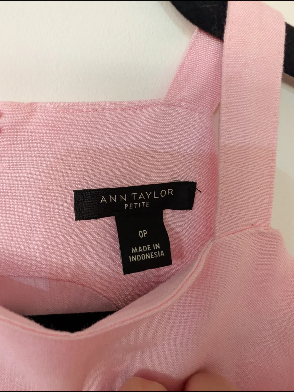 New Ann Taylor Pink Linen Blend Halter Sheath Dress Size 0P 0 Petite Preppy